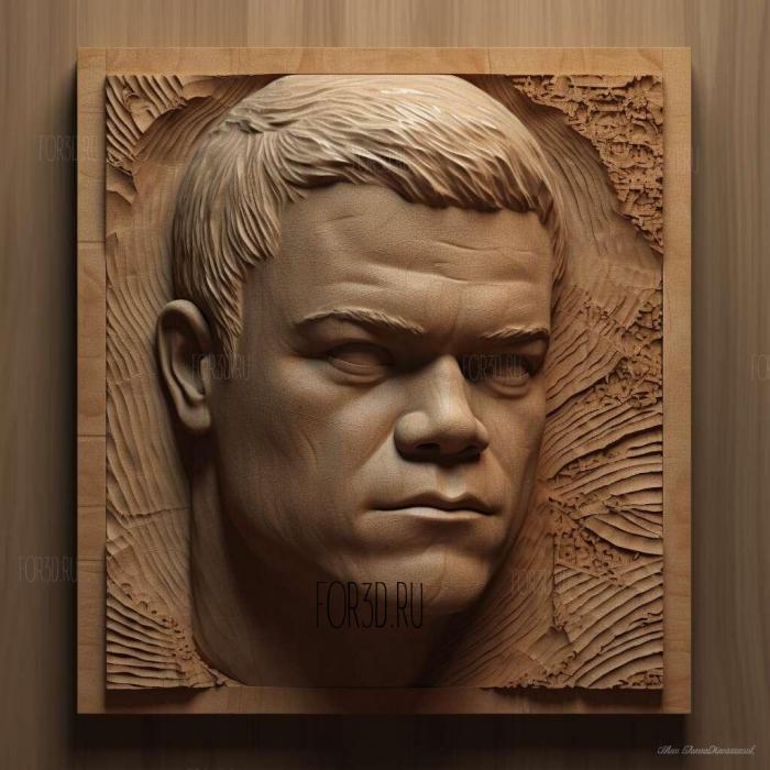 Matt Damon 4 stl model for CNC